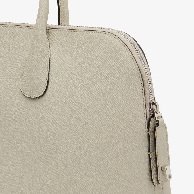 MyLogo Bowling Bag - Linen Grey - Millepunte calf leather - Valextra - 3
