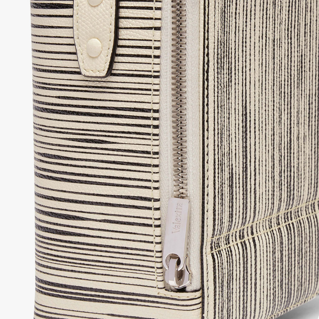 Tric Trac Sketch bag - Pergamena White/Black - Millepunte calf leather - Valextra - 6