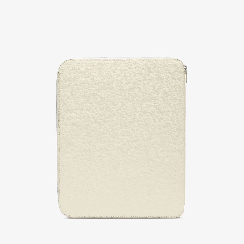 Zip Around Writing Folder A4 - Pergamena White - Vitello VS - Valextra - 4