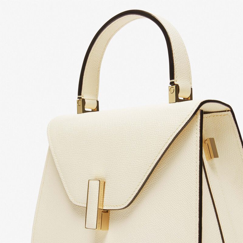 Iside Top handle mini bag - Pergamena White - Millepunte calf leather - Valextra - 4
