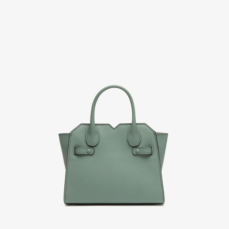 Milano Crossbody Micro Bag - Eucalyptus Green - Millepunte Soft calf leather - Valextra - 7
