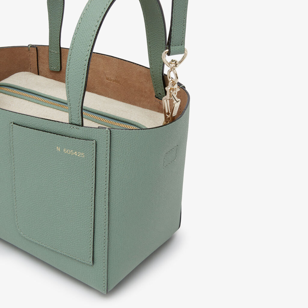 Soft Bucket Micro Bag - Eucalyptus Green - Vitello VS - Valextra - 2