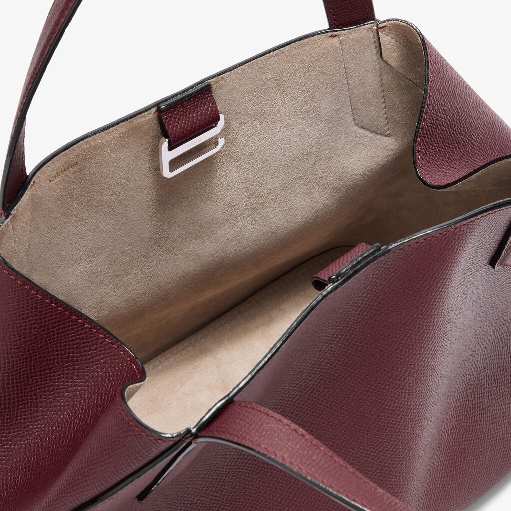 Gio Two Handles Bag - Claret Red - Millepunte Soft calf leather - Valextra - 4
