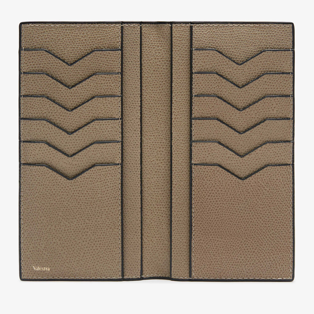 Vertical Wallet 12Cc - Oyster Brown - Vitello VS - Valextra - 4