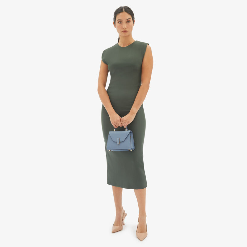 Iside crossbody micro bag - Shirt Blue - Millepunte calf leather - Valextra - 2