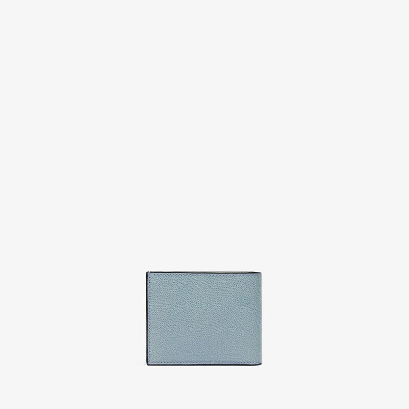 Wallet 4Cc With Coin Holder - Smokey Blue - Millepunte calf leather - Valextra - 3