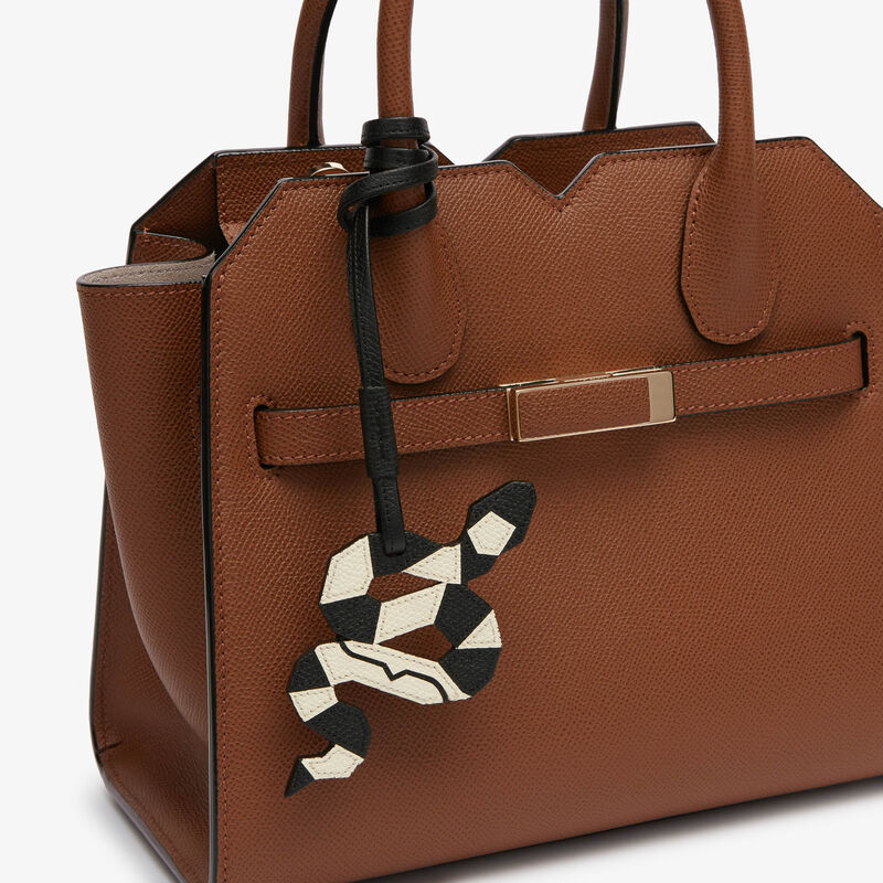 Snake Charm - Pergamena White/Black - Millepunte calf leather - Valextra - 2