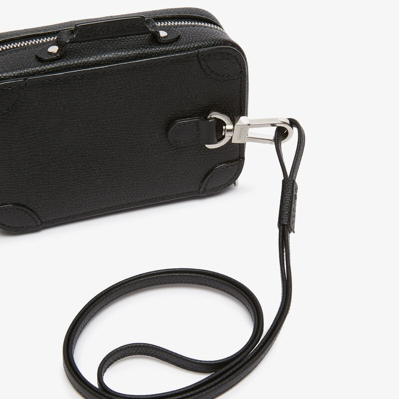 Costa Keychain - Black - Millepunte calf leather - Valextra - 3