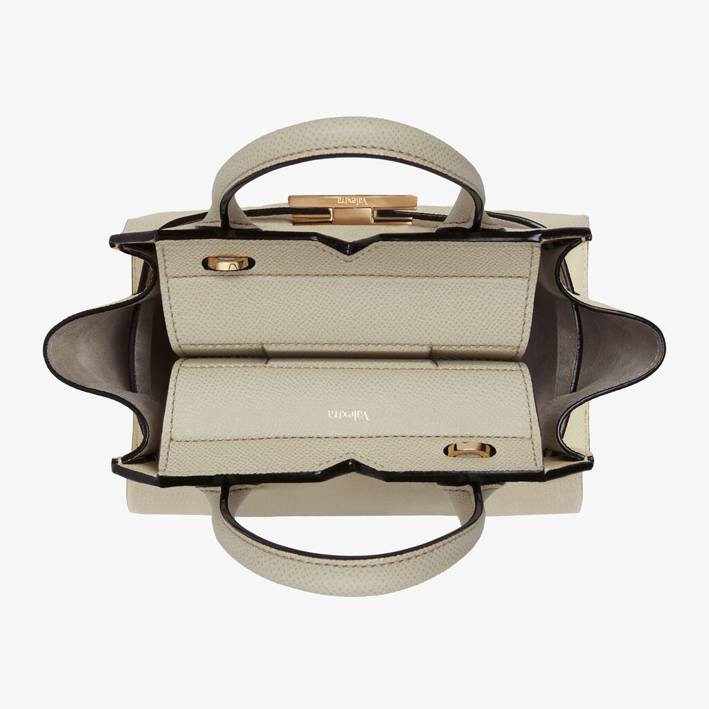 Milano Crossbody Micro Bag - Linen Grey - Vitello Millepunte Soft - Valextra - 8