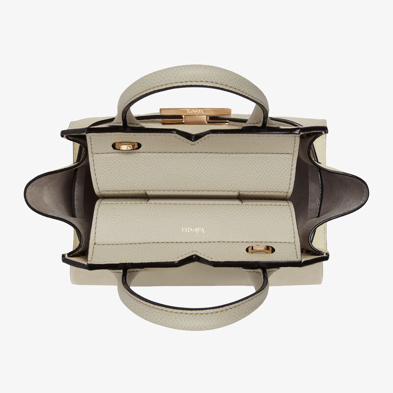 Milano Crossbody Micro Bag - Linen Grey - Millepunte Soft calf leather - Valextra - 8