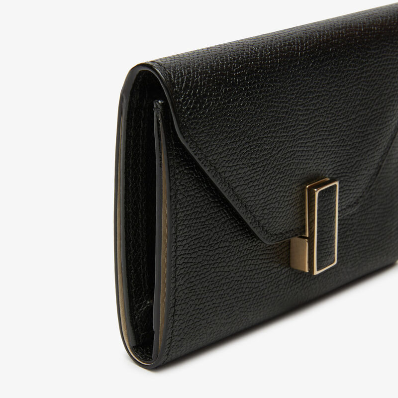 Iside Fold Wallet - Black - Millepunte calf leather - Valextra - 3
