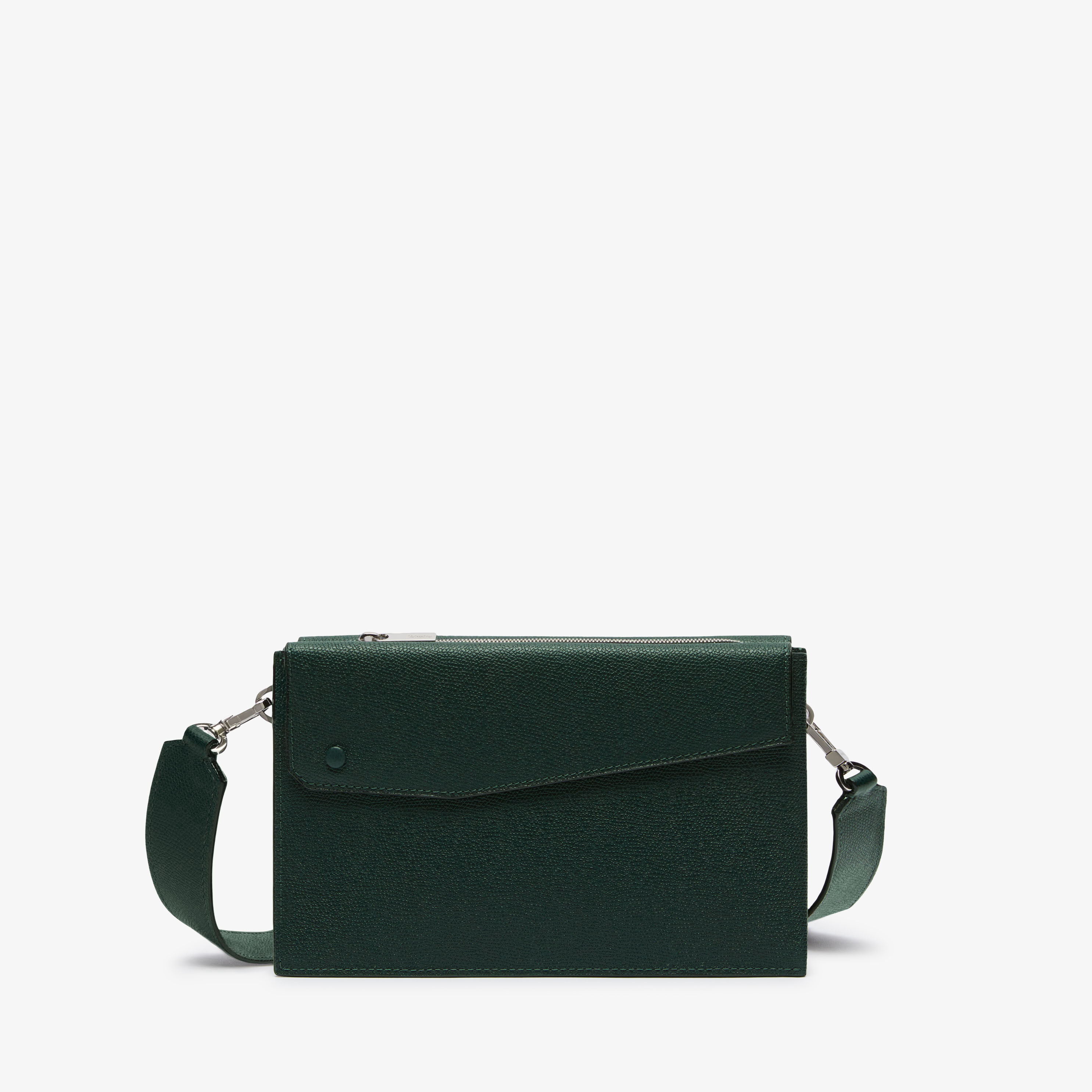 Borsa tracolla da Uomo di Lusso in Pelle Verde Valextra Pocket