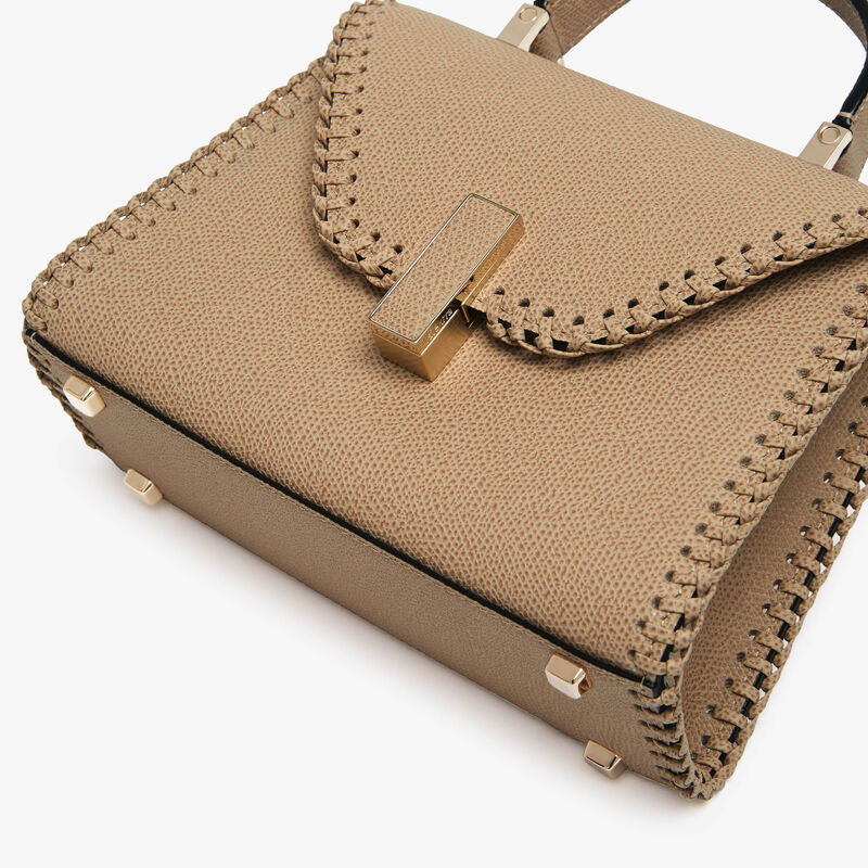 Iside Braided Crossbody Micro Bag - Cashmere Beige - Millepunte calf leather - Valextra - 5