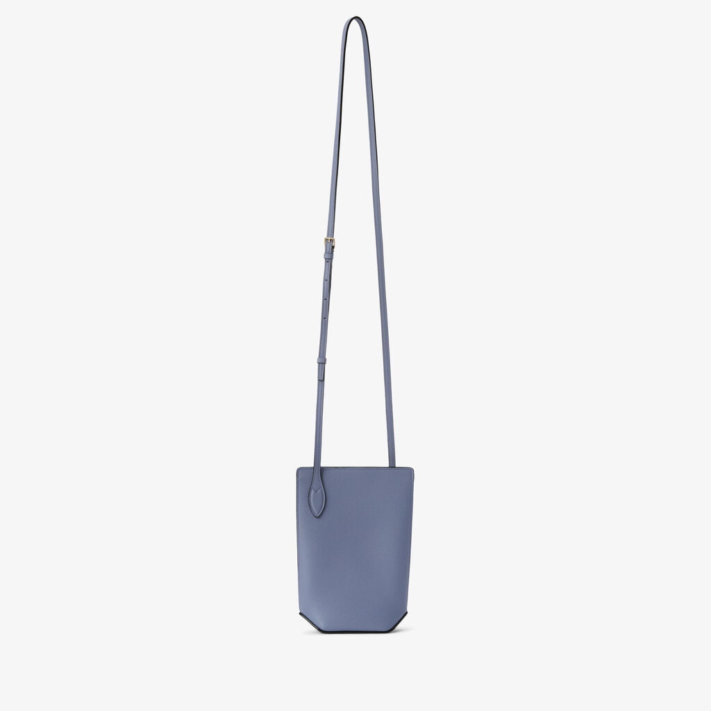 Vivi Crossbody Phone Bag - Hydrangea Blue - Millepunte Soft calf leather - Valextra - 1