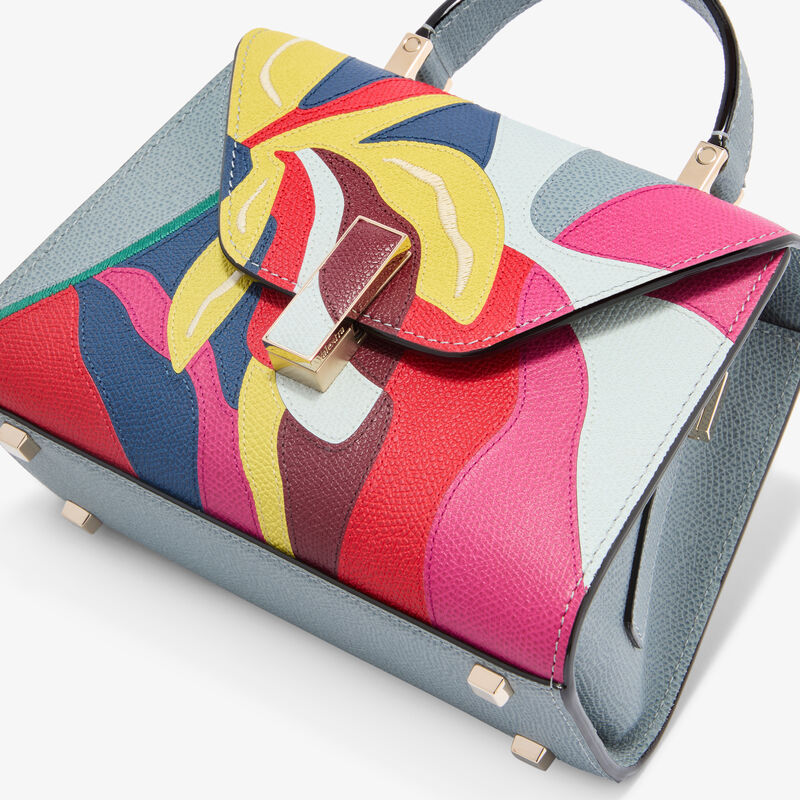 Iside Lily Crossbody Micro Bag -  - Vitello VS-Intarsio+Ricamo Giglio - Valextra - 5