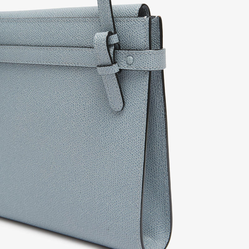 Brera B-Tracollina Crossbody bag - Niagara Blue - Millepunte calf leather - Valextra - 4