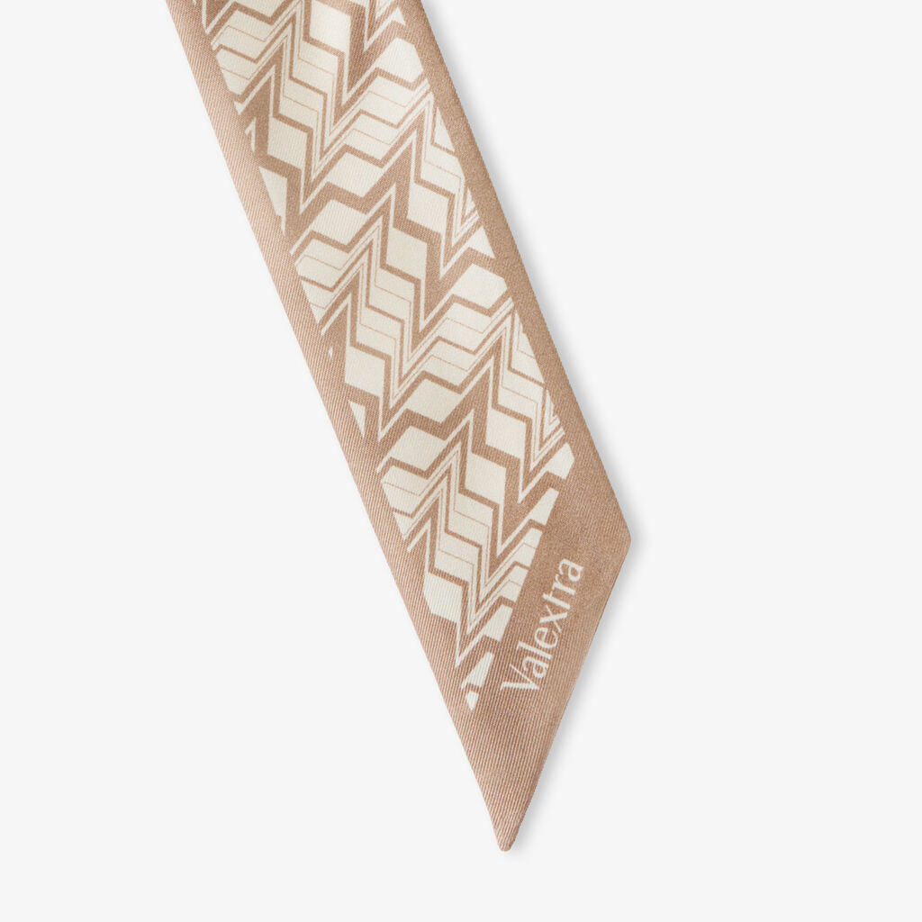 Silk Band Abstract - Cashmere Beige/Pergamena White - Seta - Valextra - 2