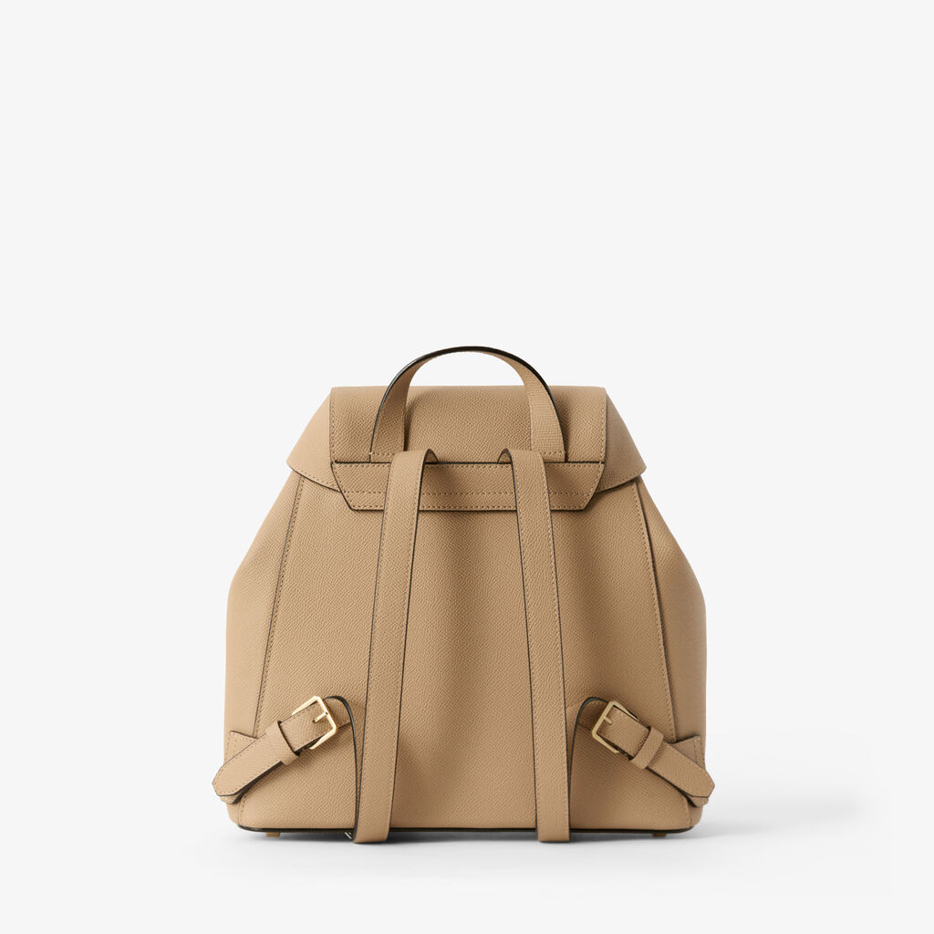 Iside Medium Backpack - Cashmere Beige - Vitello Millepunte Soft - Valextra - 5