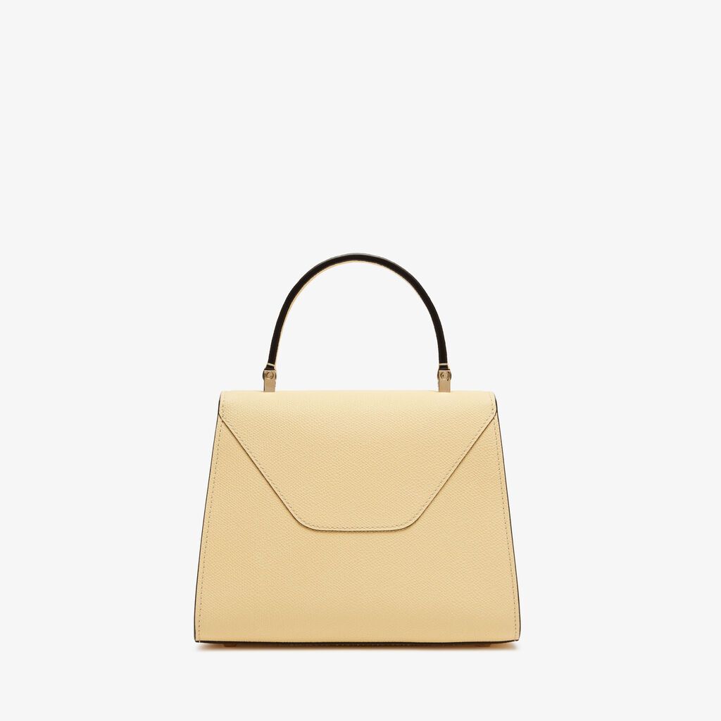 Iside Top handle mini bag - Cream Yellow - Vitello VS - Valextra - 6