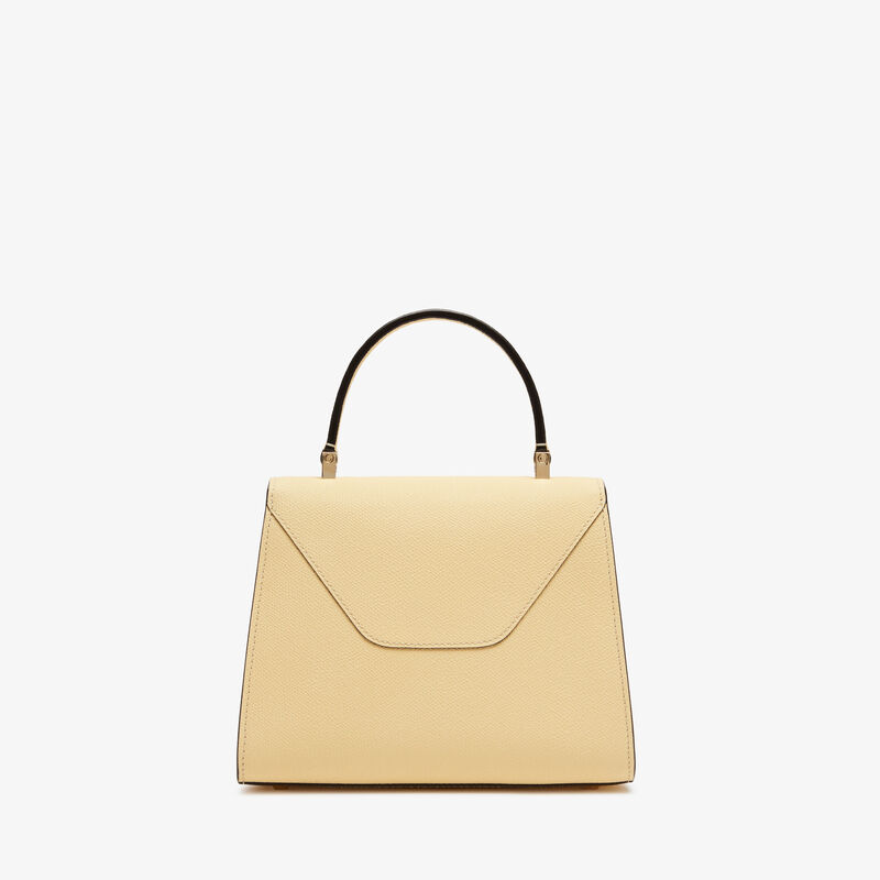 Iside Top handle mini bag - Cream Yellow - Millepunte calf leather - Valextra - 6