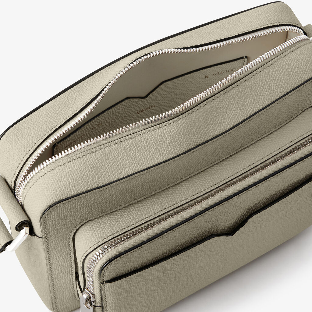 V-Line Reporter Bag - Linen Grey - Vitello VS - Valextra - 2