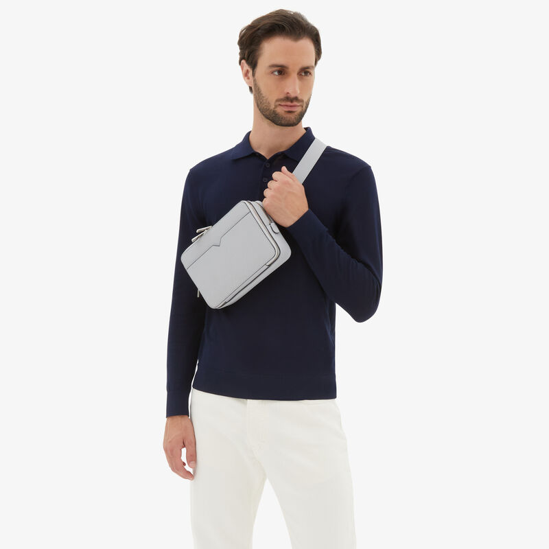 Bum Bag - Stone Grey - Millepunte calf leather - Valextra - 2