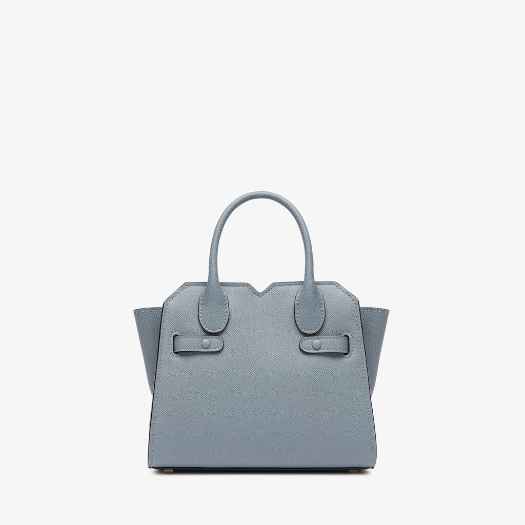 Milano Crossbody Micro Bag - Niagara Blue - Vitello Millepunte Soft - Valextra - 8