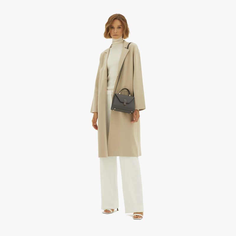 Iside crossbody micro bag - Smokey Grey - Millepunte calf leather - Valextra - 2