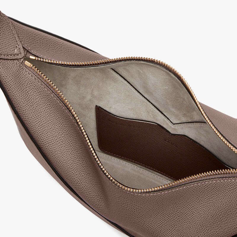 Vivi Hobo Mini Bag - Sahara Brown - Millepunte Soft calf leather - Valextra - 3