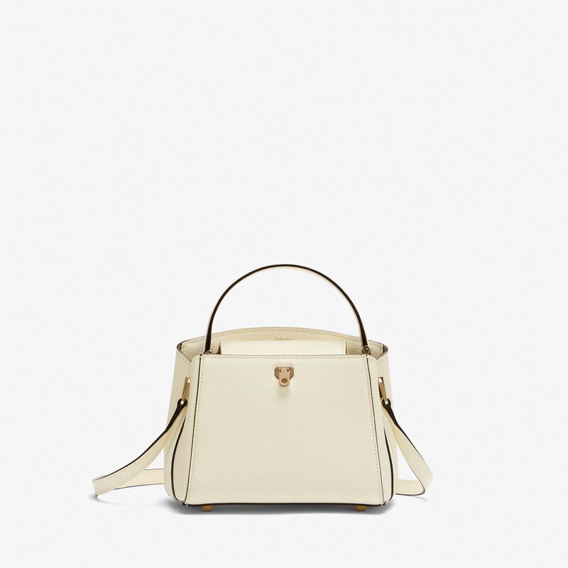 Brera crossbody micro bag - Pergamena White - Millepunte calf leather - Valextra - 1