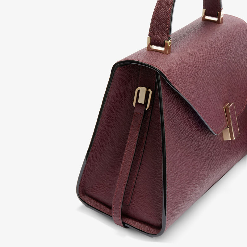 Iside Top Handle Medium Bag - Claret Red - Millepunte calf leather - Valextra - 3