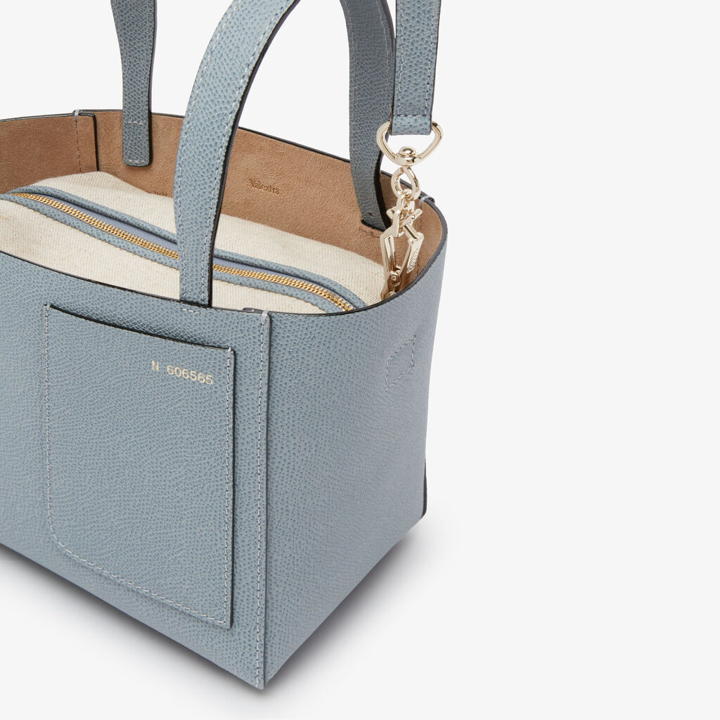 Soft Bucket Micro Bag - Niagara Blue - Vitello VS - Valextra - 3