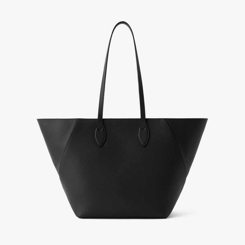 Vivi Shopping Medium Bag - Black - Millepunte Soft calf leather - Valextra - 3