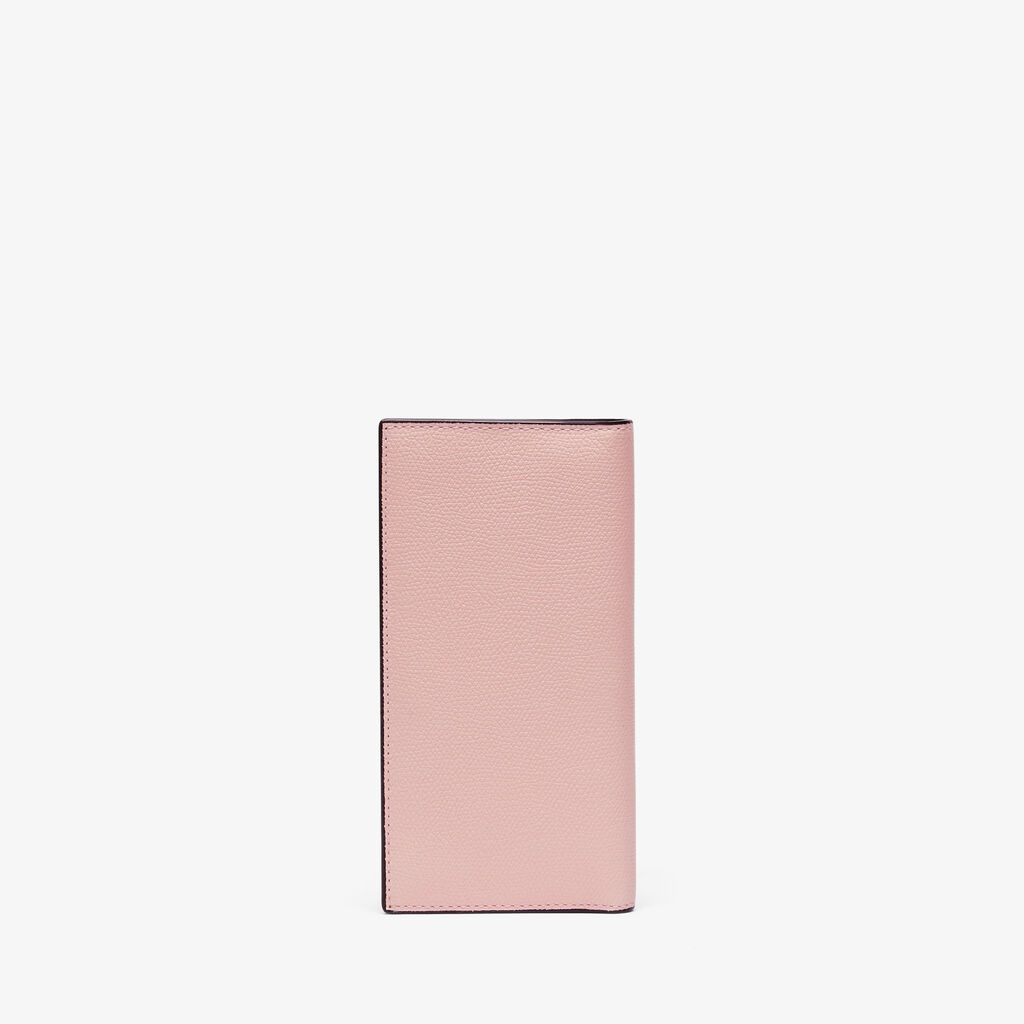 Vertical Wallet 12Cc - Peony Pink - Vitello VS - Valextra - 3