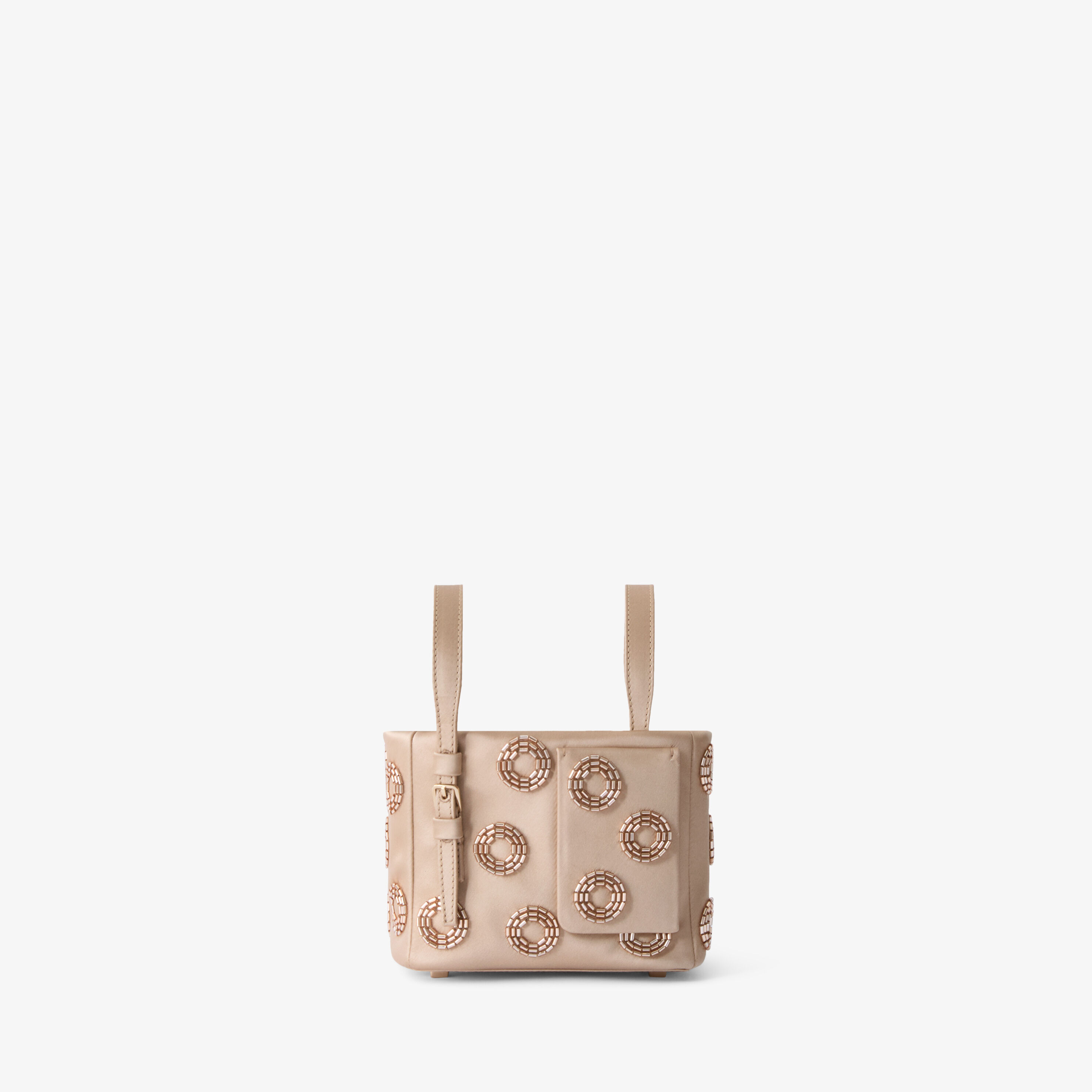 Women's Beige Luxury Leather Fizz Bucket Nano Bag | Valextra Soft