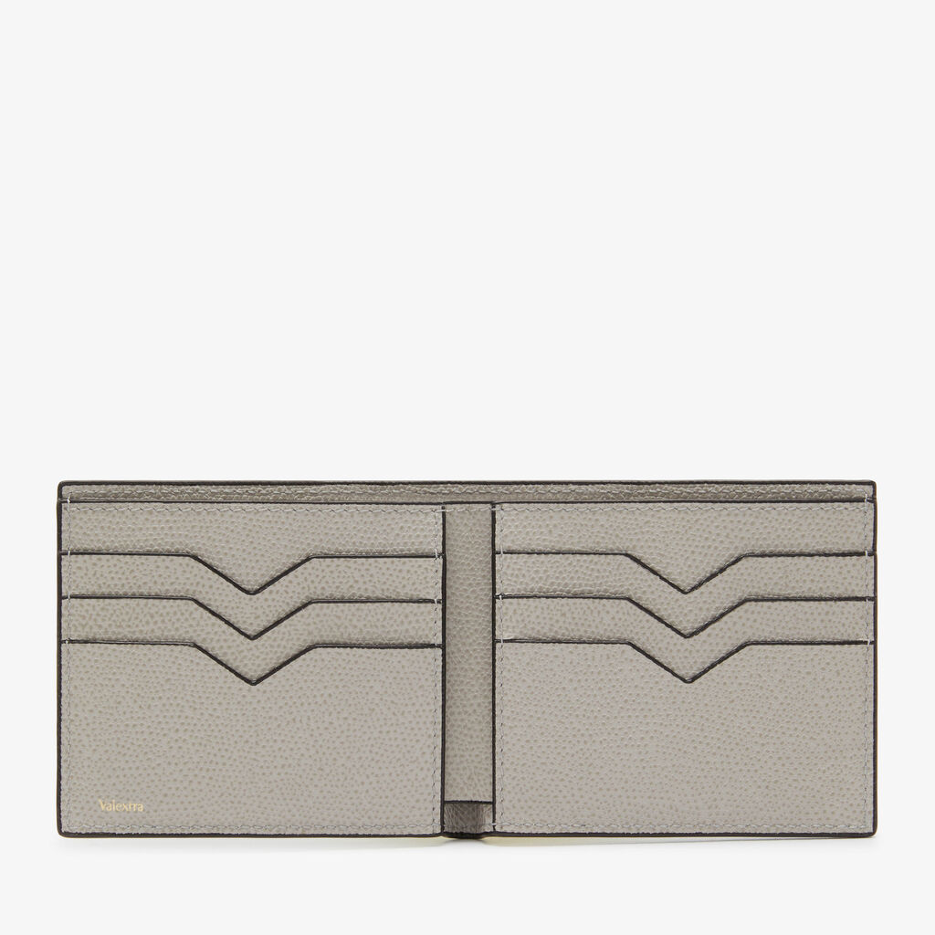 Bifold wallet 6 cc - Ash Grey - Vitello VS - Valextra - 4