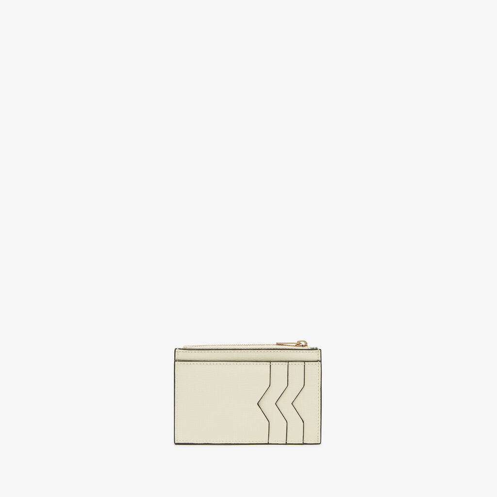 Card Holder 3CC with Zip - Pergamena White - Cuoio VL - Valextra - 1