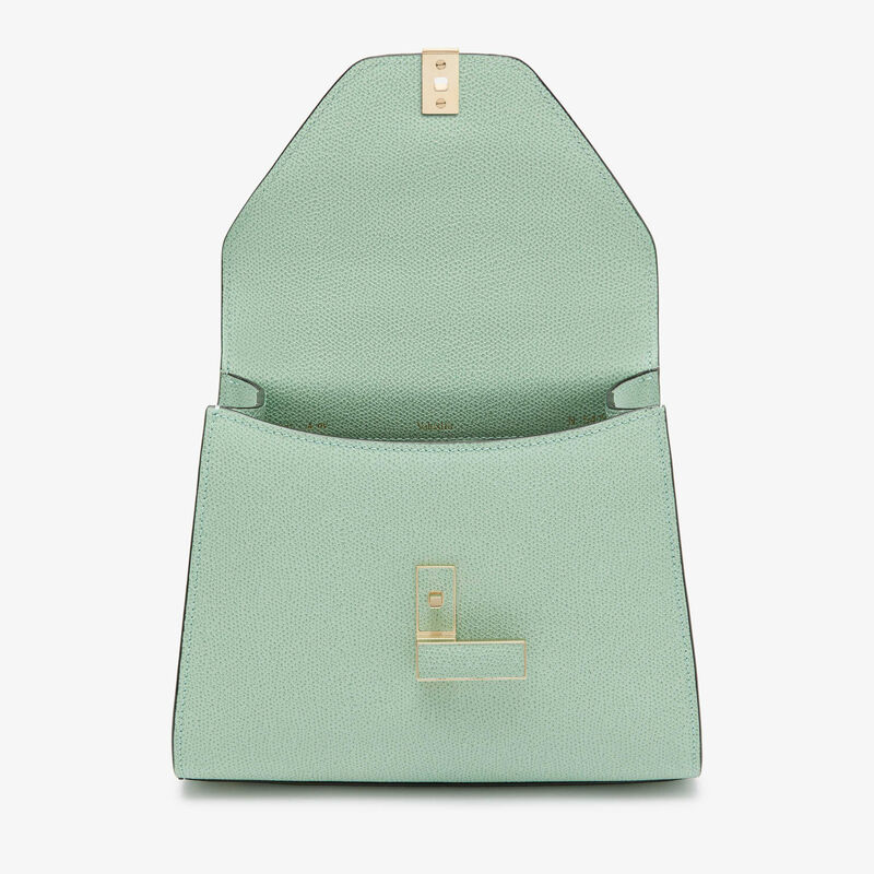 Iside Top handle mini bag - Aqua Green - Millepunte calf leather - Valextra - 7