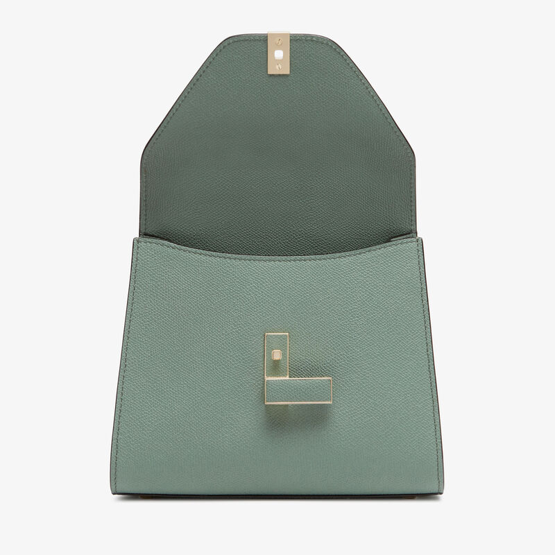 Iside Top Handle Mini Bag - Eucalyptus Green - Millepunte calf leather - Valextra - 7
