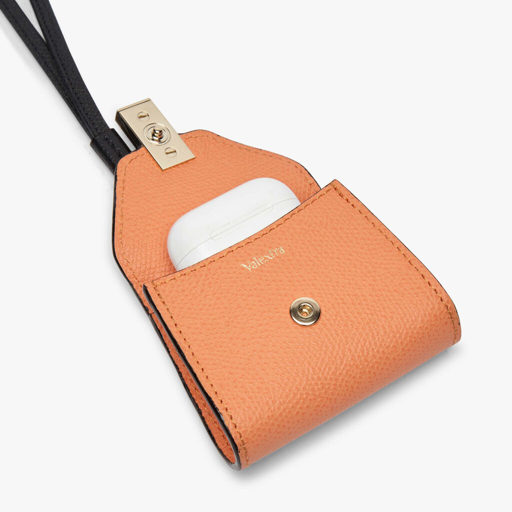 Iside Charm - Peach Orange/Black - Vitello VS - Valextra - 3