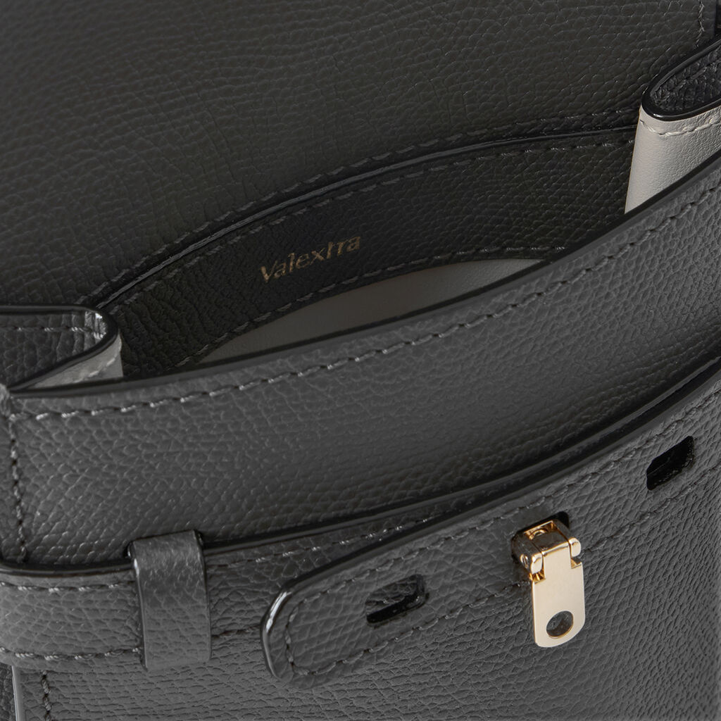 Brera B-Tracollina slim Crossbody micro bag - Smokey Grey - Vitello VS - Valextra - 2