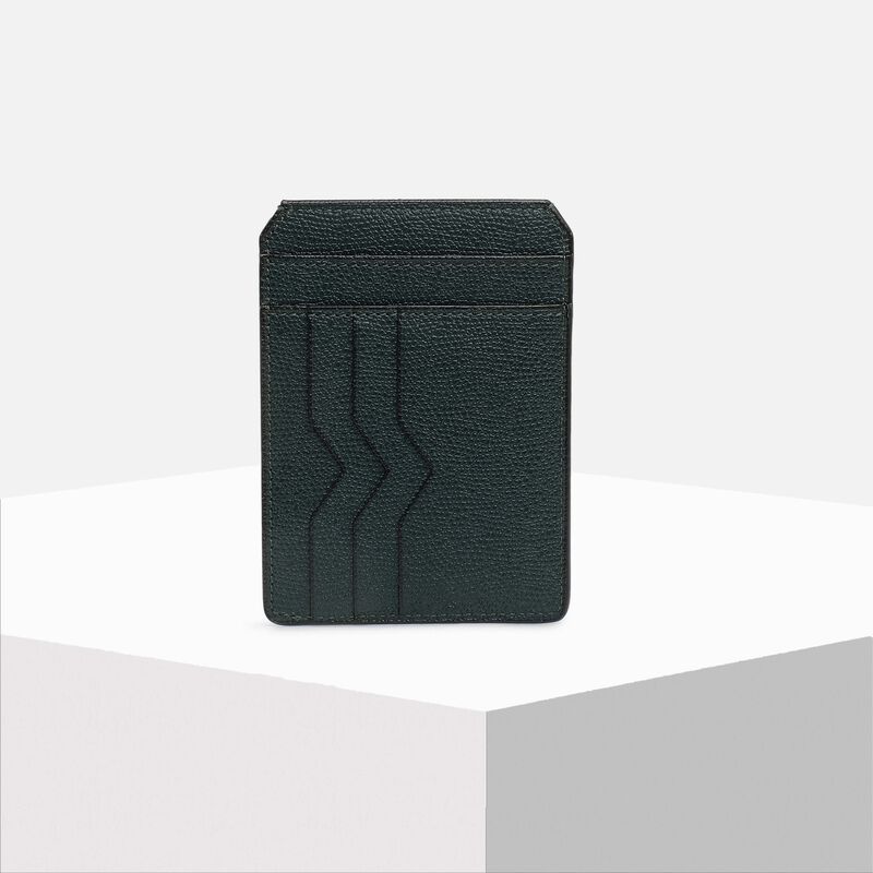 Card Case and Document Holder - Valextra Green - Millepunte calf leather - Valextra - 2