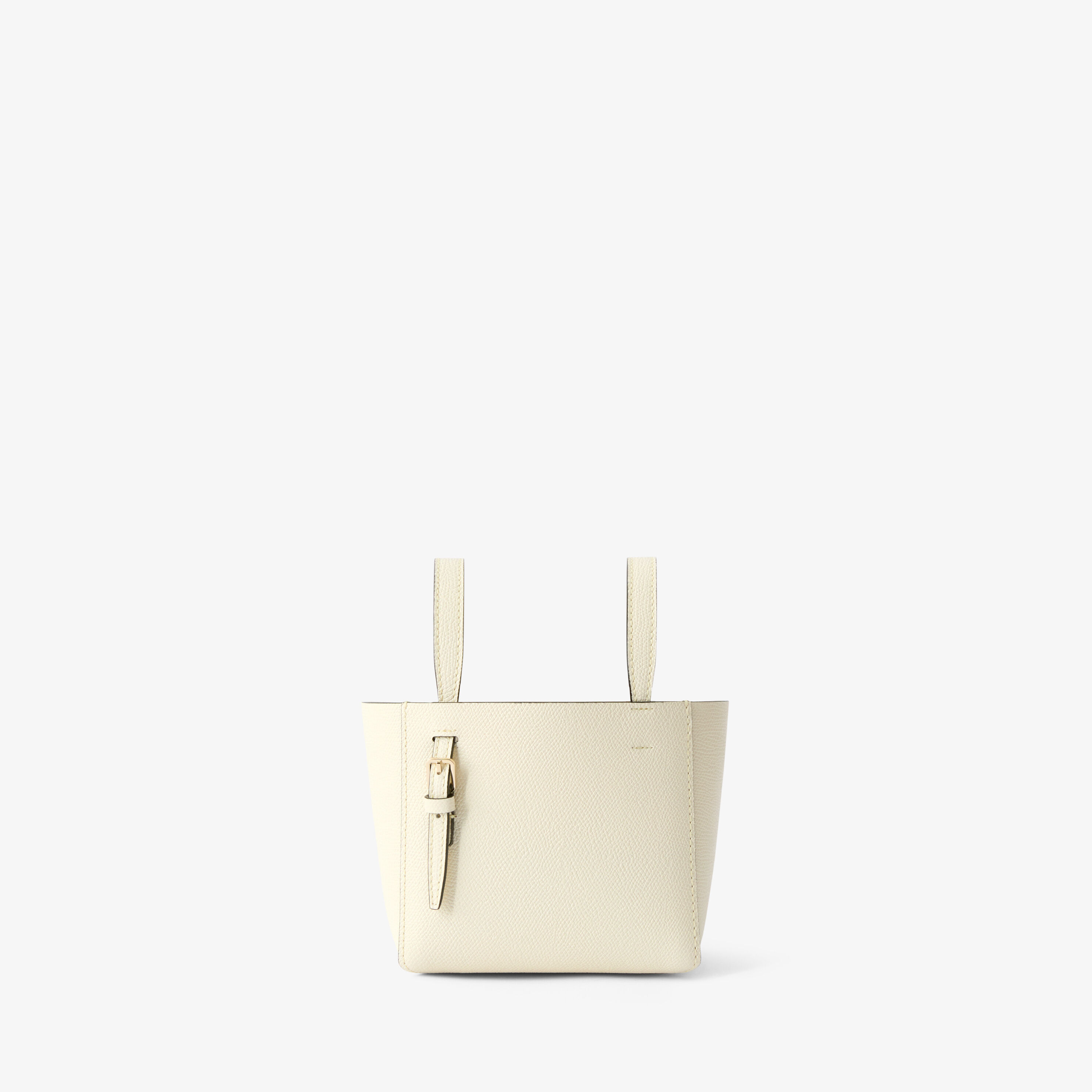 Women's White Luxury Leather Bucket Nano Bag | Valextra Soft