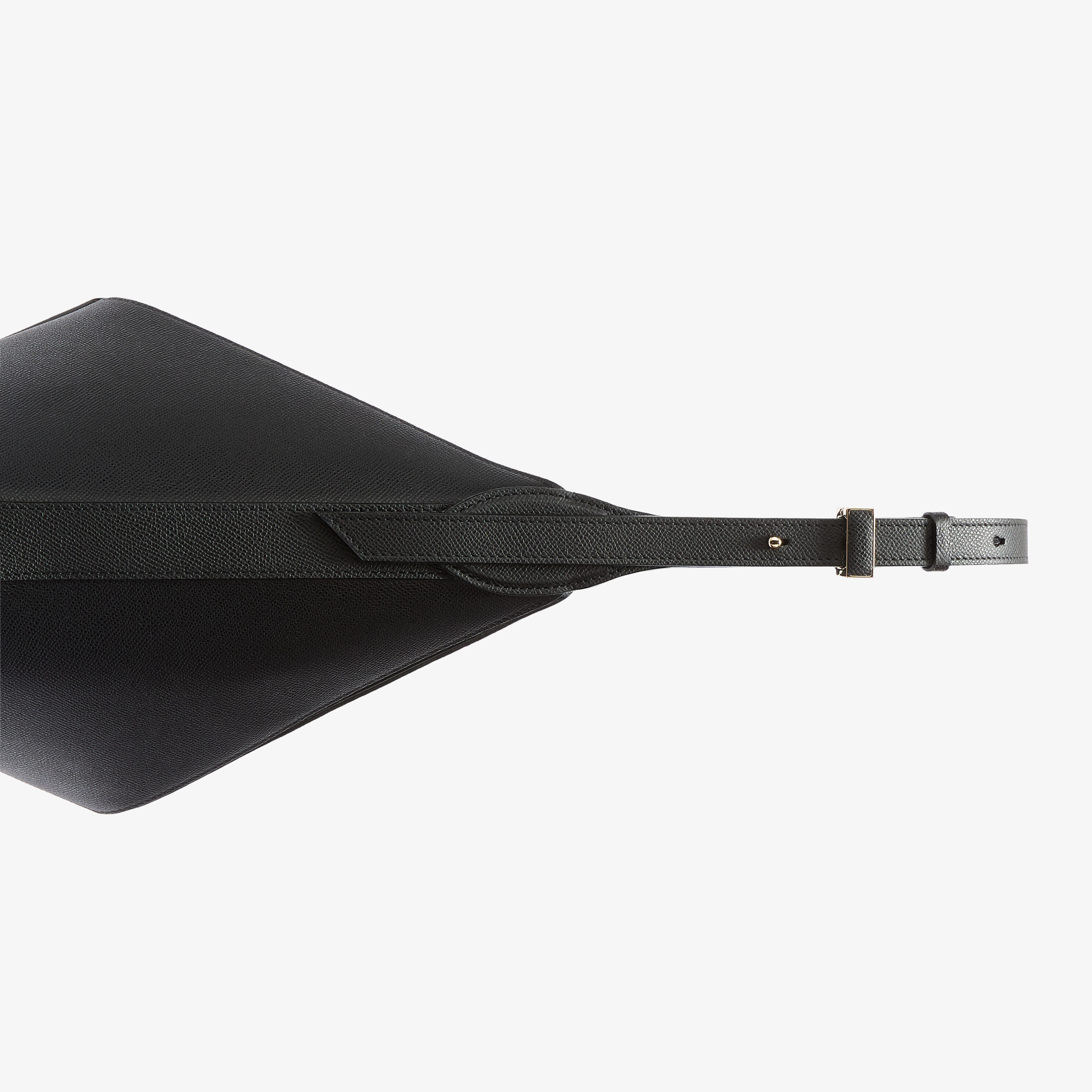 Women's Black Luxury Leather shoulder hobo bag | Valextra Vivi