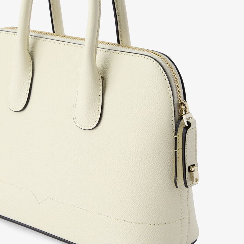 MyLogo Bowling Mini Bag - Pergamena White - Millepunte calf leather - Valextra - 3
