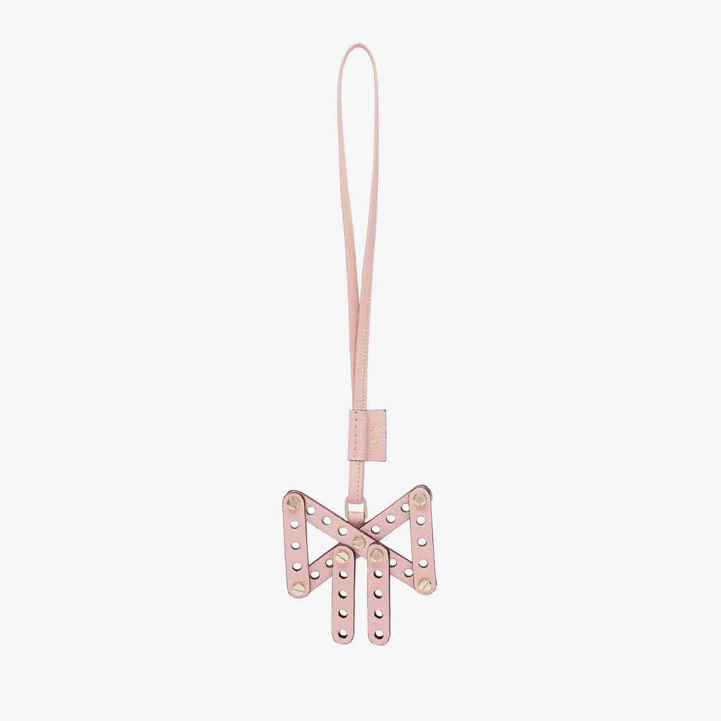 Engineering Beauty Bow Charm - Peony Pink - Vitello VS - Valextra - 1