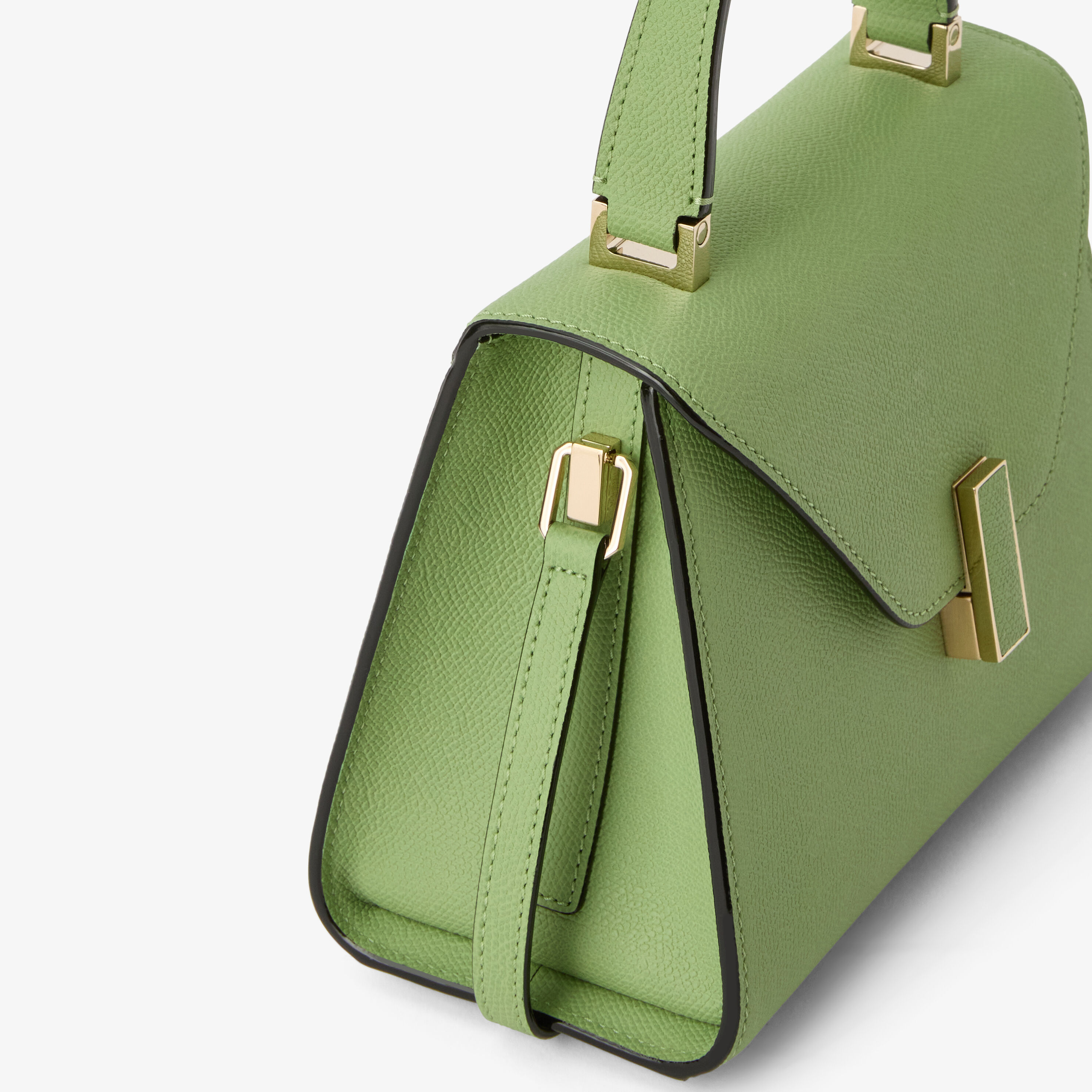 Women's Green Luxury Leather Top Handle Mini Bag | Valextra Iside