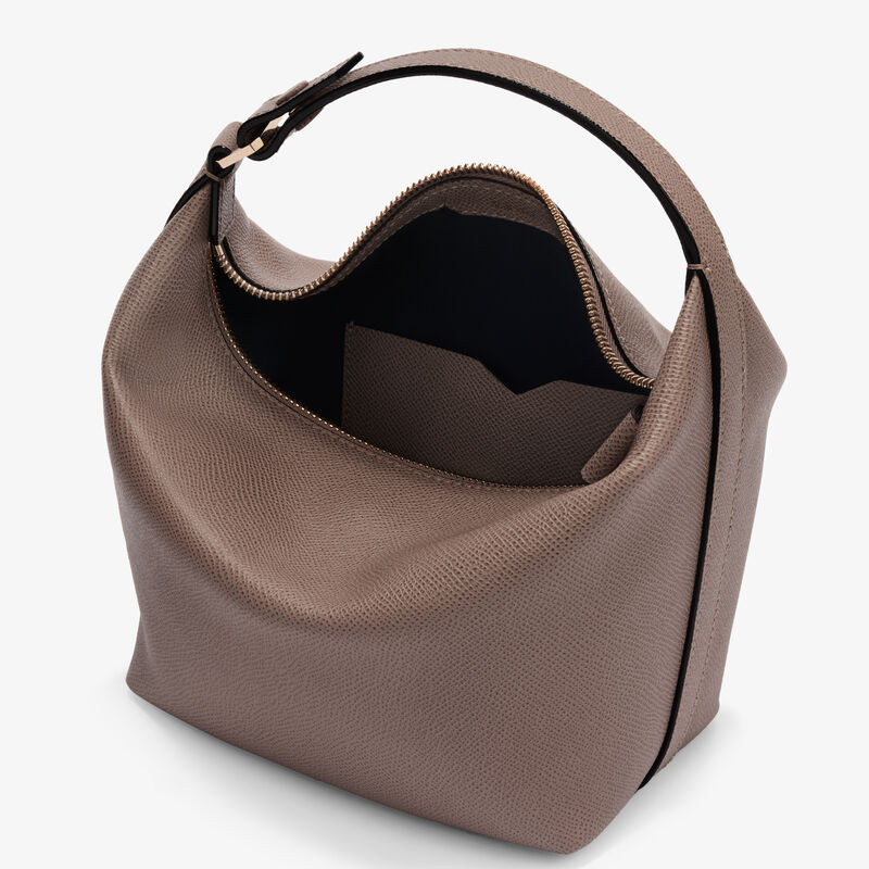 Mochi Top Handle Mini Bag - Sahara Brown - Millepunte Soft calf leather - Valextra - 3