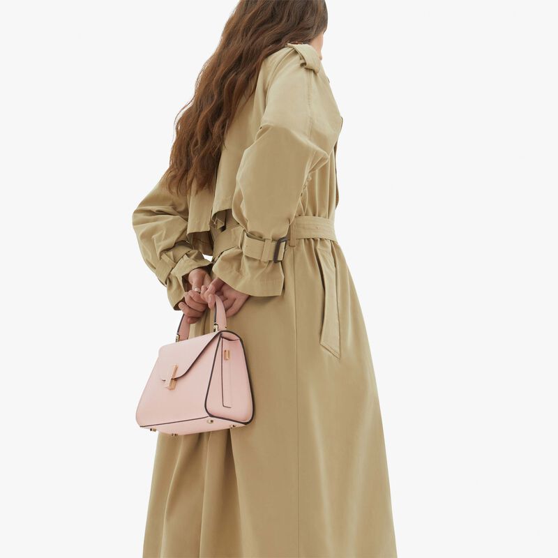 Iside Top handle mini bag - Peony Pink - Millepunte calf leather - Valextra - 2