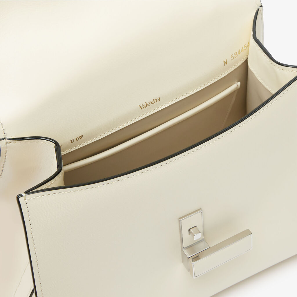 Iside Palmellato Top Handle Mini Bag - Pergamena White - Vitello Palmellato - Valextra - 3